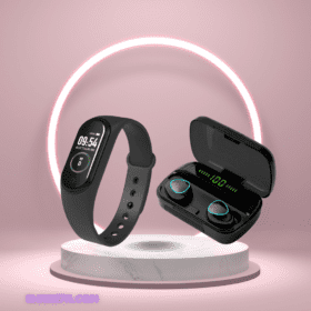 EARBUDS M10 + Smart Watch M4 band عرض