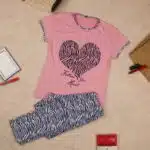 ⁦عرض بيجامة حريمي شورت وبنطلون اصفر وبينك⁩ - الصورة ⁦7⁩