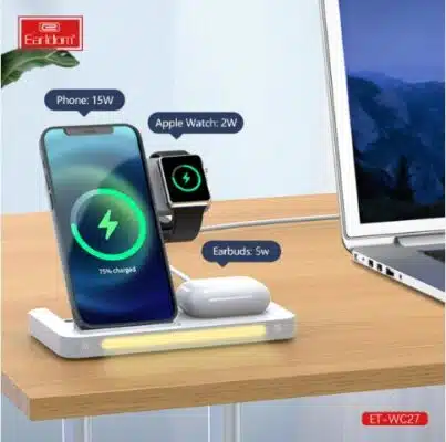 ⁦Earldom 3 IN 1 Foldable wireless stand charge 15W⁩ - الصورة ⁦2⁩