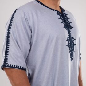 عباية نص كم رجالي تطريز يدوي كورديون 