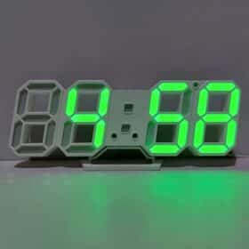 ساعة حائط رقمية ثلاثية الأبعاد بإضاءة ليد