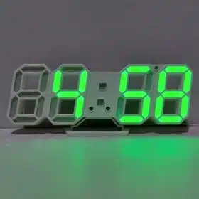 ساعة حائط رقمية ثلاثية الأبعاد بإضاءة ليد