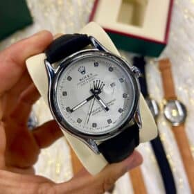 ساعة رولكس رجالي جلد شوكة