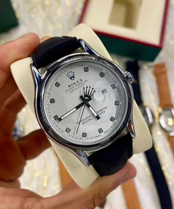 ساعة رولكس رجالي جلد شوكة