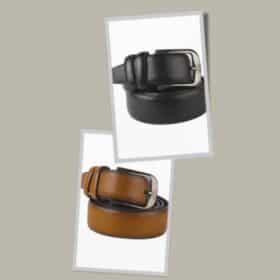 باندل قطعتين حزام جلد رجالي