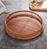 صينية ومصفى تحمير دائراية نحاسية