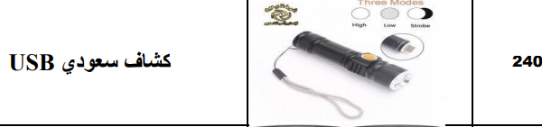 كشاف محمول يعمل بالشحن USB