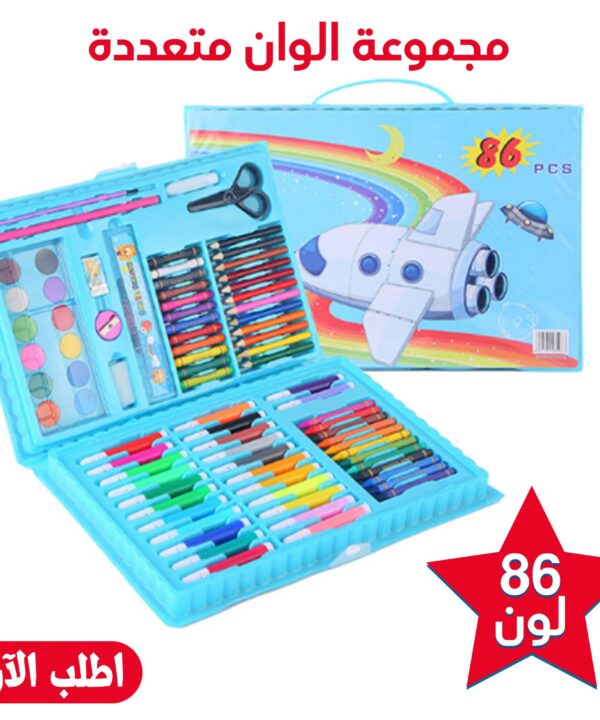 • عرض مجموعة الوان متعددة 86 قطعة اولادى + سبورة الاطفال المضيئة Magic Pad