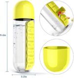 ⁦• زجاجة مياه ومنظم دواء 2 في 1⁩ - الصورة ⁦2⁩