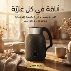 كاتيل و ترمس 2 في 1 جلد