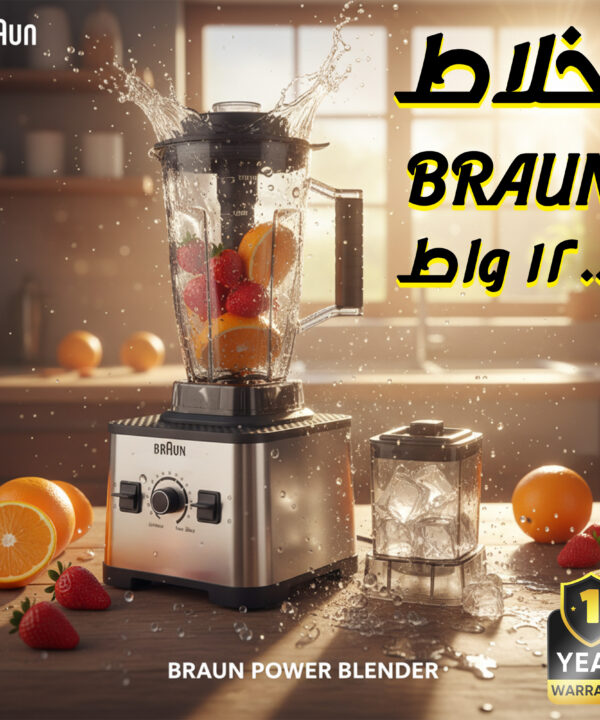 خلاط مطحنه 12000 وات BRAUN مع ضمان