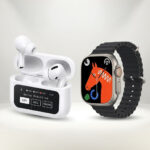⁦عرض سماعة ذكيه مع شاشة A9 (لون ابيض) + VIDVIE Smart Watch Ultra Orignal SW1608⁩ - الصورة ⁦4⁩