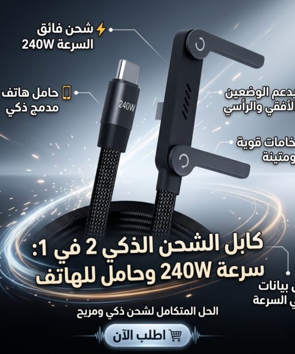 كابل الشحن الذكي 2x1 المغناطيسي