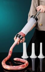 ⁦اداة حشو اللحوم مع 3 انابيب حشو السجق من الستانلس ستيل  متعدد الالوان⁩ - الصورة ⁦7⁩