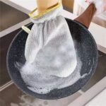 ⁦قفازات مطبخ سلكية مرنة لتنظيف الأواني (فضي)⁩ - الصورة ⁦4⁩