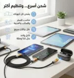 ⁦عرض Anker Power Port Nano-20W + كابل شاحن USB متعدد 15 سم، شحن سريع 3 في 1 (Lightning, Type-C & Micro USB)⁩ - الصورة ⁦4⁩