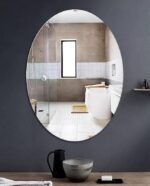 ⁦طقم استيكر مرآة حائط بيضاوية بدون إطار (قطعتين - 30×40 سم)⁩ - الصورة ⁦5⁩