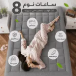 ⁦مرتبه تطريه استيك 120 سم رمادي⁩ - الصورة ⁦6⁩