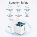 ⁦عرض Anker Power Port Nano-20W + كابل شاحن USB متعدد 15 سم، شحن سريع 3 في 1 (Lightning, Type-C & Micro USB)⁩ - الصورة ⁦9⁩