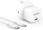 ⁦عرض Anker Power Port Nano-20W + كابل شاحن USB متعدد 15 سم، شحن سريع 3 في 1 (Lightning, Type-C & Micro USB)⁩ - الصورة ⁦7⁩