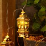 ⁦عرض رانر مع 2 كفر كوشن بيج نجوم مع فرع نور رمضان نحاس فانوس⁩ - الصورة ⁦7⁩